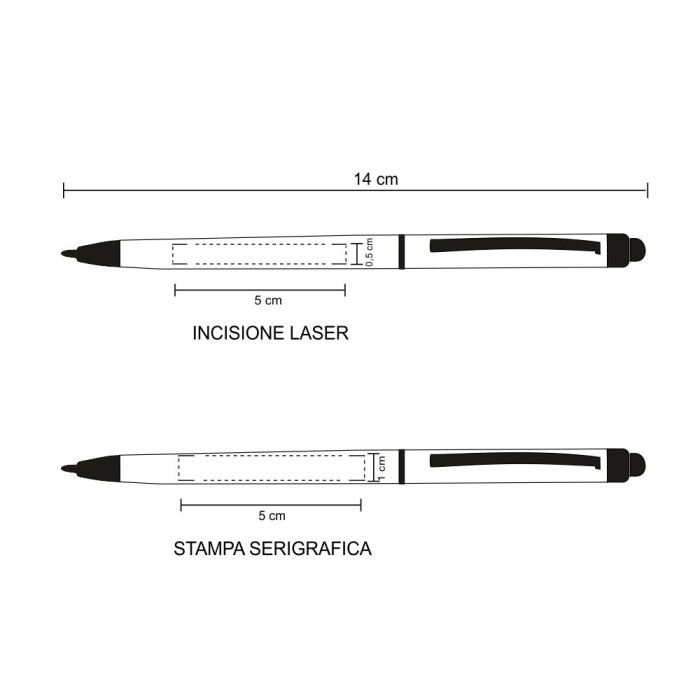 Penna Slim Touch con stampa personalizzata