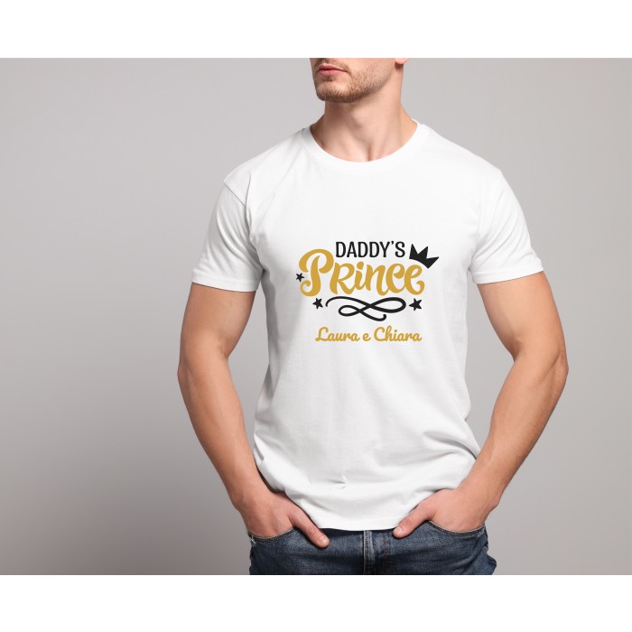 T-shirt  Bianca 100% Cotone Personalizzata per la Festa del Papà