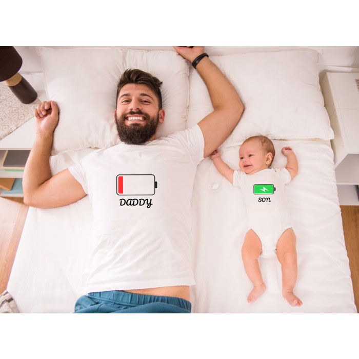 Coordinati T-shirt Padre e Figlio/a Personalizzate per Festa del Papà.