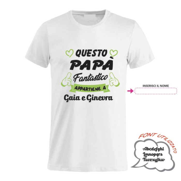 Coordinati T-shirt Padre e Figlio/a Personalizzate per Festa del Papà.