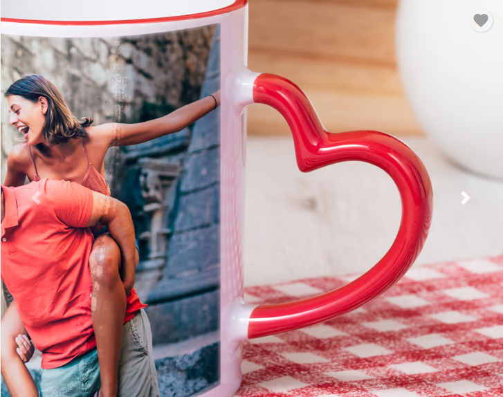 Tazza LOVE in Ceramica 320 ml con Manico a Forma di Cuore Personalizzata