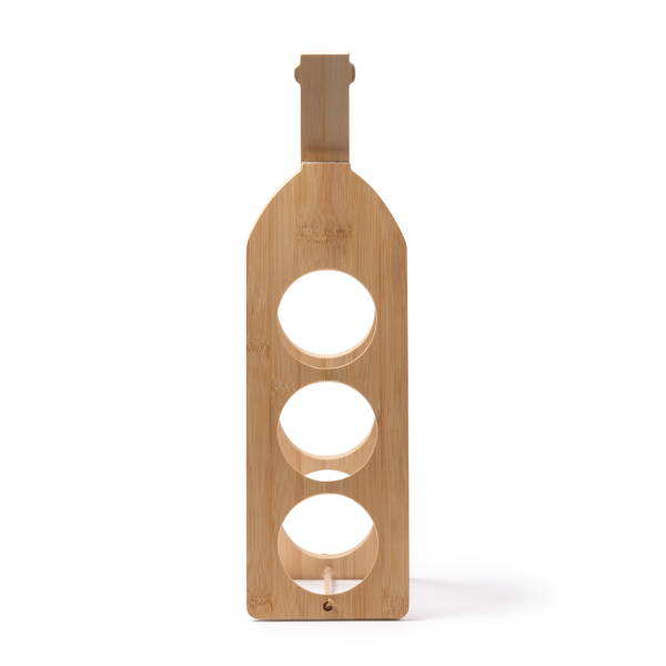 Portabottiglie in Legno KENDRIK Capacità 3 Bottiglie Personalizzato