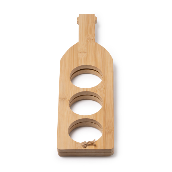 Portabottiglie in Legno KENDRIK Capacità 3 Bottiglie Personalizzato