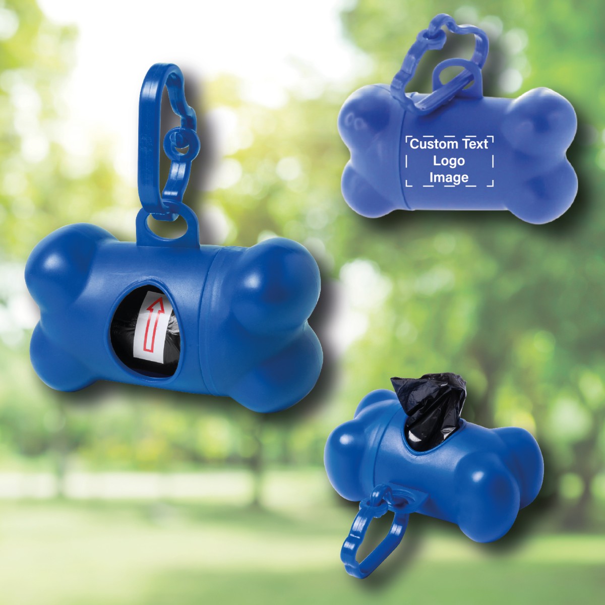 Dispenser + Sacchetti per Cani POBBA in Plastica Personalizzato