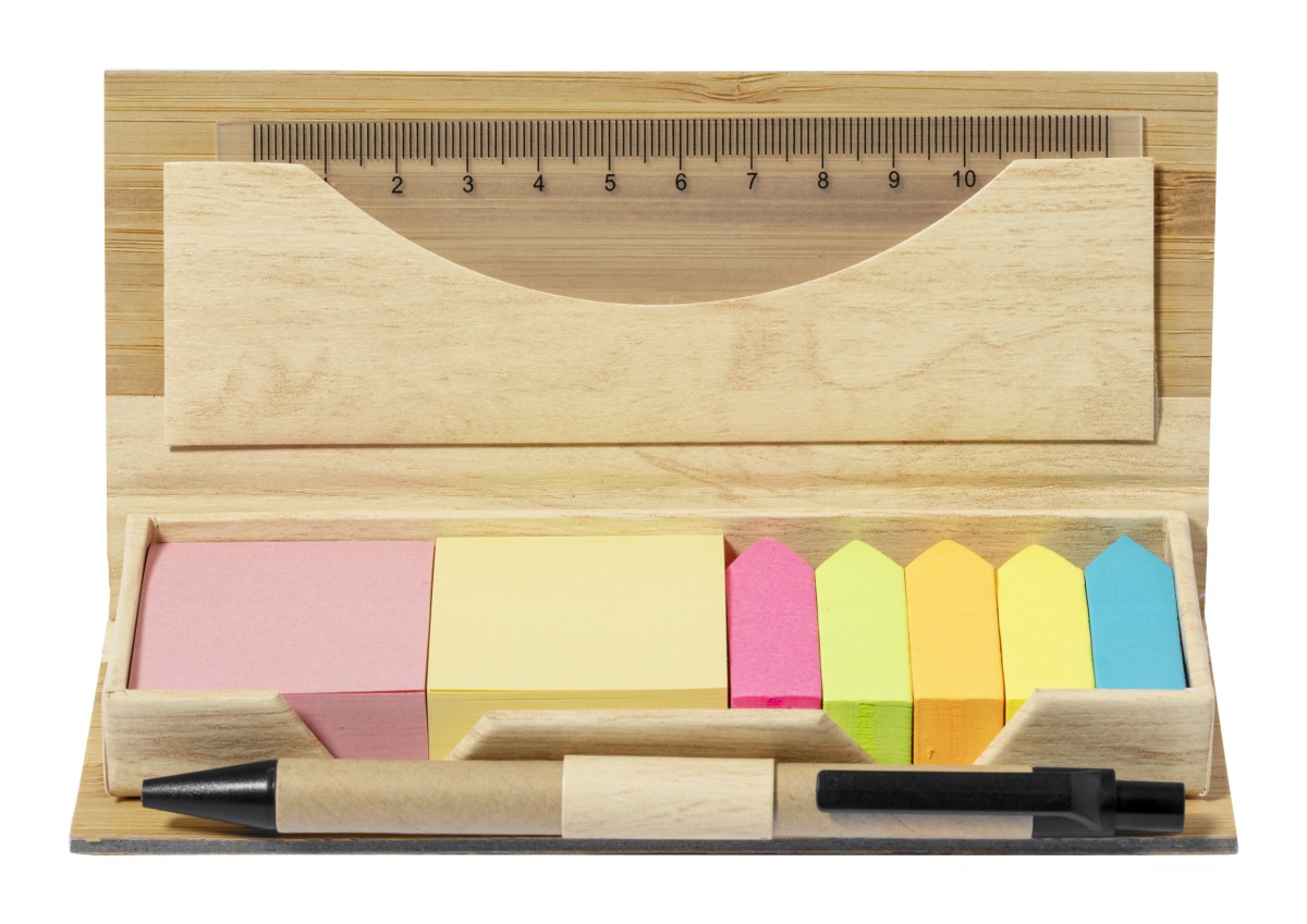 Scatola in Bambù e Blocchi foglietti ZIZHU Personalizzato