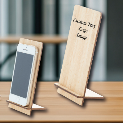 Supporto Portacellulare da Tavolo FARGESIA in Bambù Personalizzato