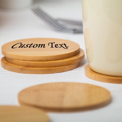 Sottobicchiere ZHULI Rotondo in Bambù Personalizzato