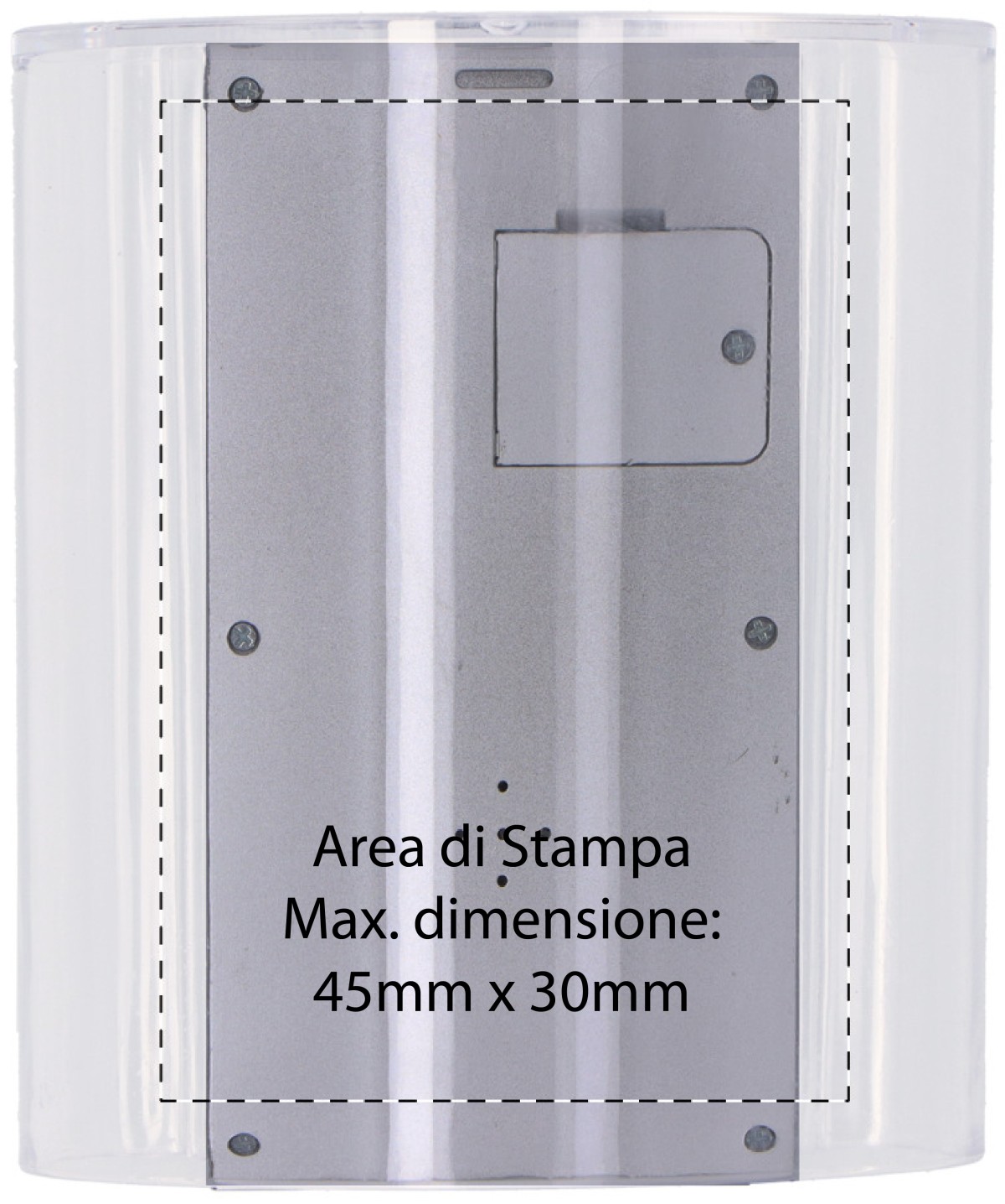 Porta Penne Crystalline in plastica trasparente con Display Digitale Personalizzato