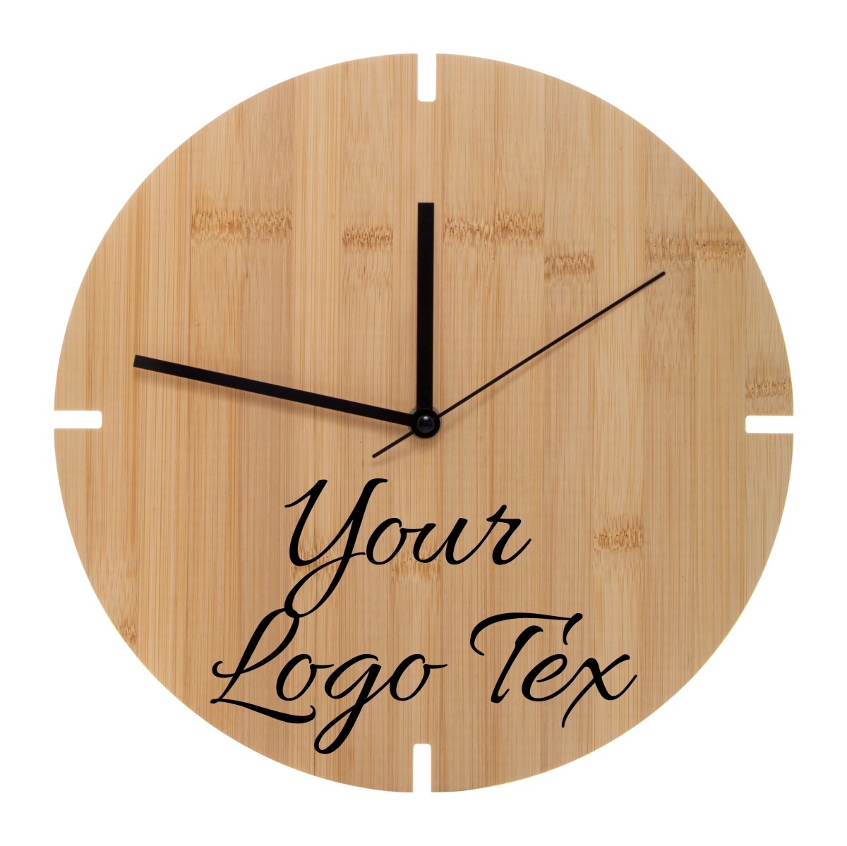 Tokei Orologio da parete in Bambù diametro 30 cm Personalizzato