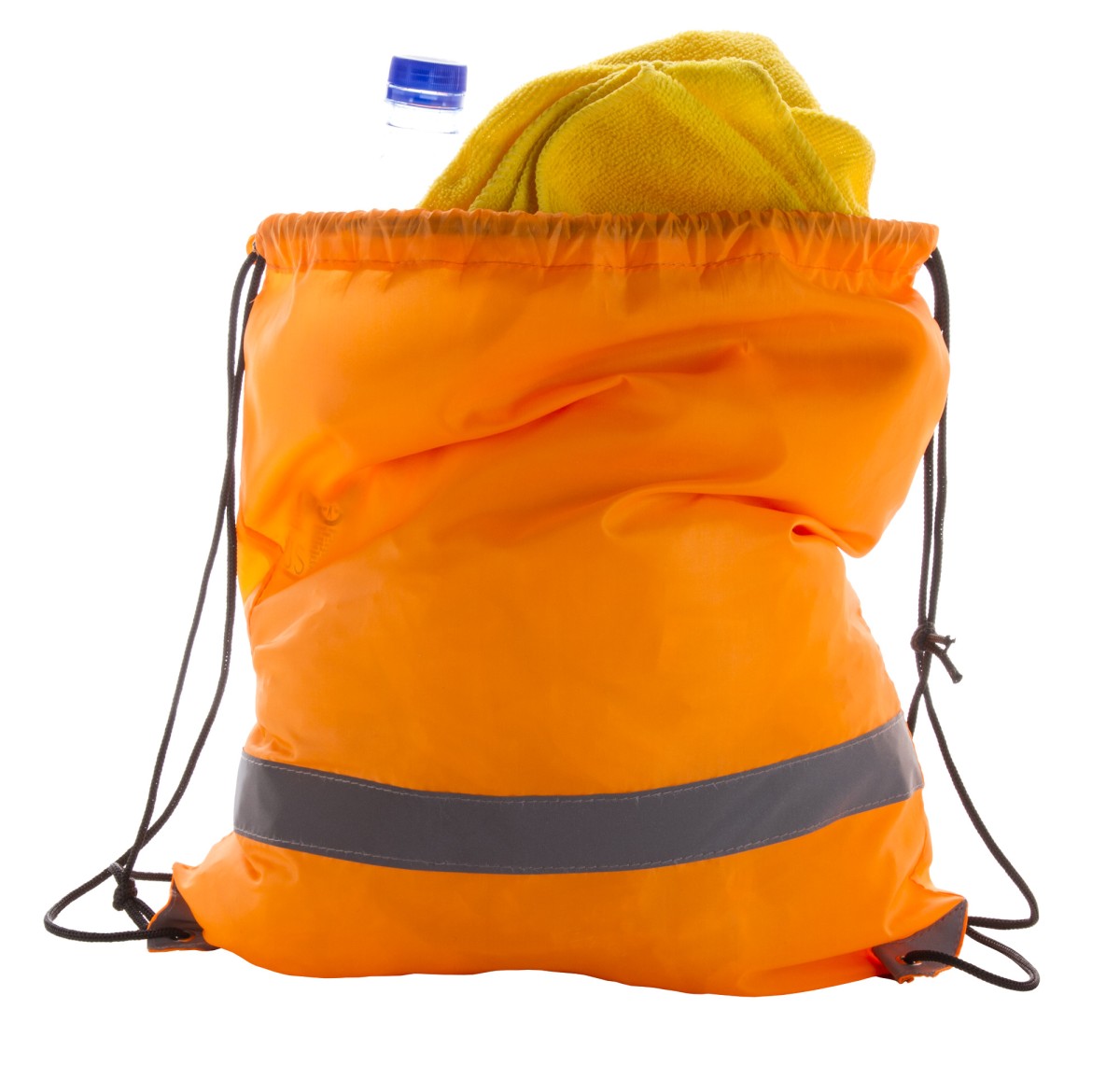 Sacca/Zaino Alta Visibilità VIDRAW con Strisce Riflettenti 190T Polyestere Personalizzata