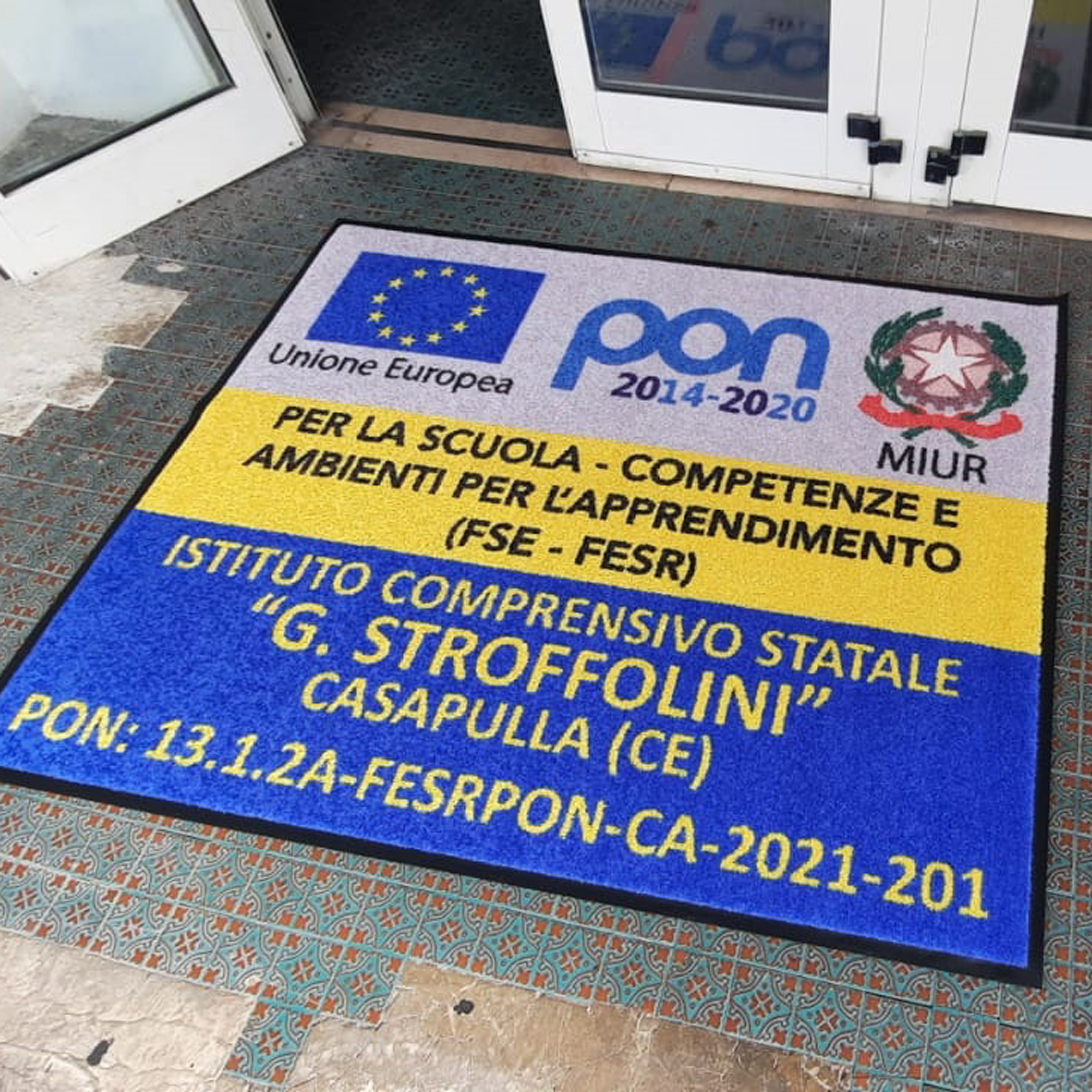 Tappeto Zerbino Asciugapassi Personalizzato con Bordo Antinciampo 200x170Cm