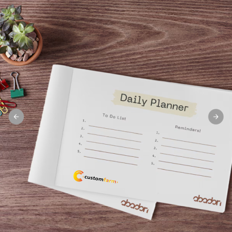 Block Notes Personalizzati con  Rilegatura a Colla. Fogli di carta 80gr/m2 e Supporto in Cartoncino 400gr/m2