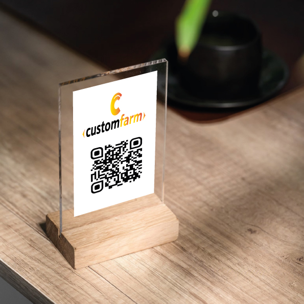 Supporto in Plexiglass QR Code Menu/ Qr Code Wifi/ Recensione Google per ristoranti, bar e hotel Personalizzato