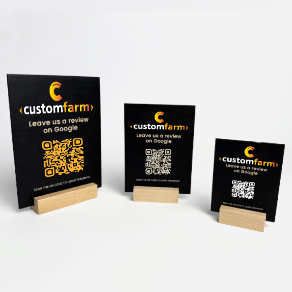 Supporto in Plexiglass QR Code Menu/ Qr Code Wifi/ Recensione Google per ristoranti, bar e hotel Personalizzato