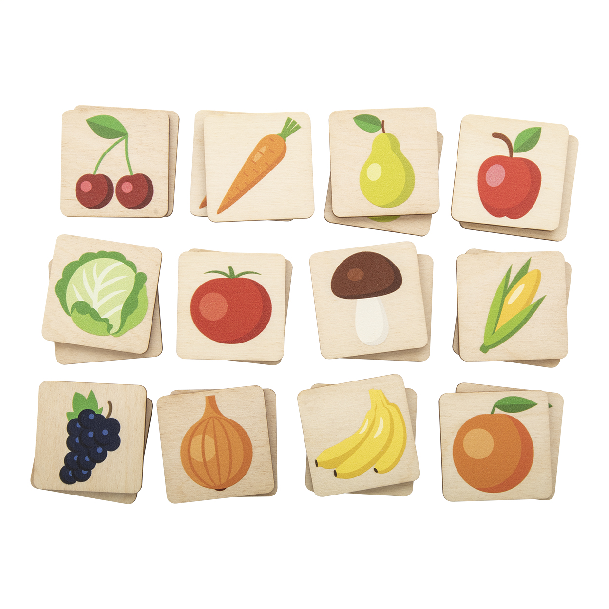 gioco di memoria, frutta e verdura