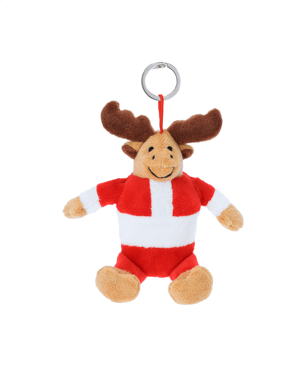 Velin Portachiavi natalizio di peluche, renna multicolore