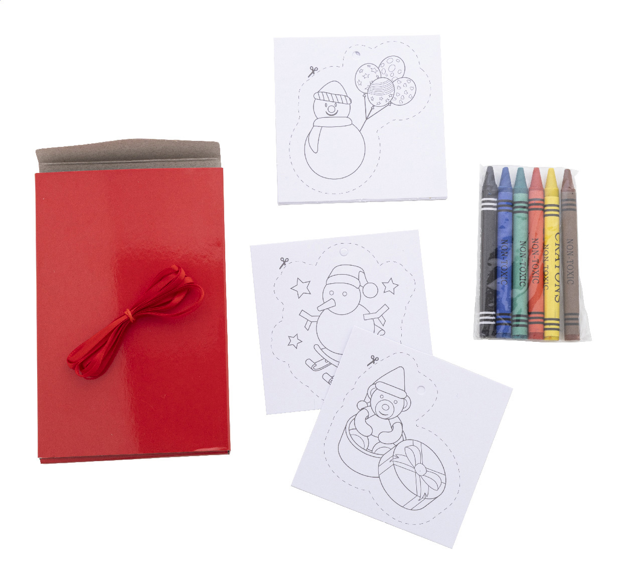 Rodjol Set per colorare natalizio rosso