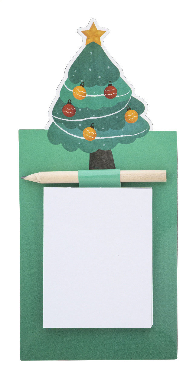 Julliste Blocco note magnetico natalizio, albero di Natale verde