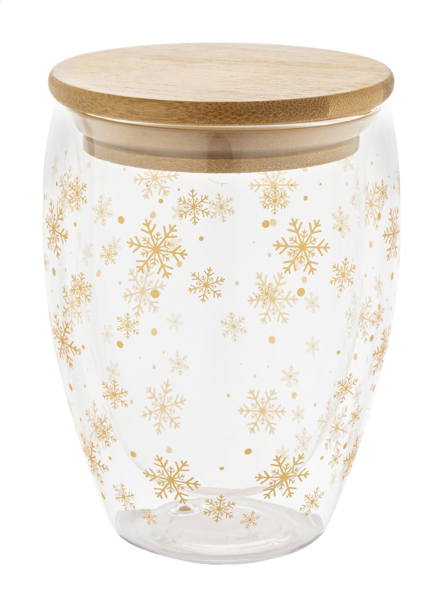 Bostro Barattolo natalizio in vetro borosilicato trasparente naturale