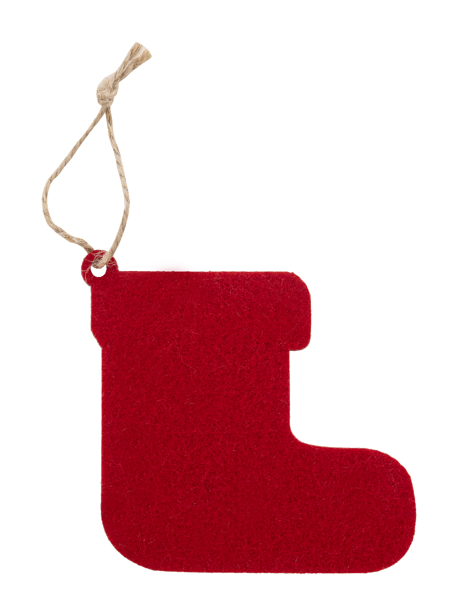 Joulox Ornamento per albero di Natale RPET, stivali da Babbo Natale rosso
