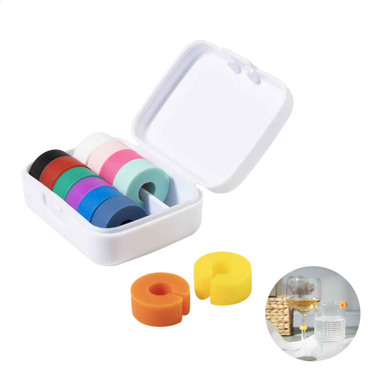 set di identificatori di vetro