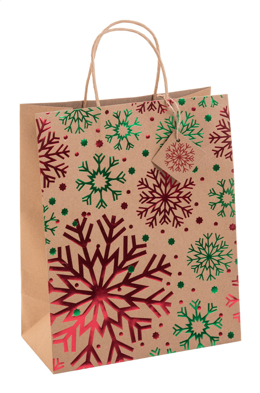 Pekkola L Busta regalo natalizia, grande multicolore