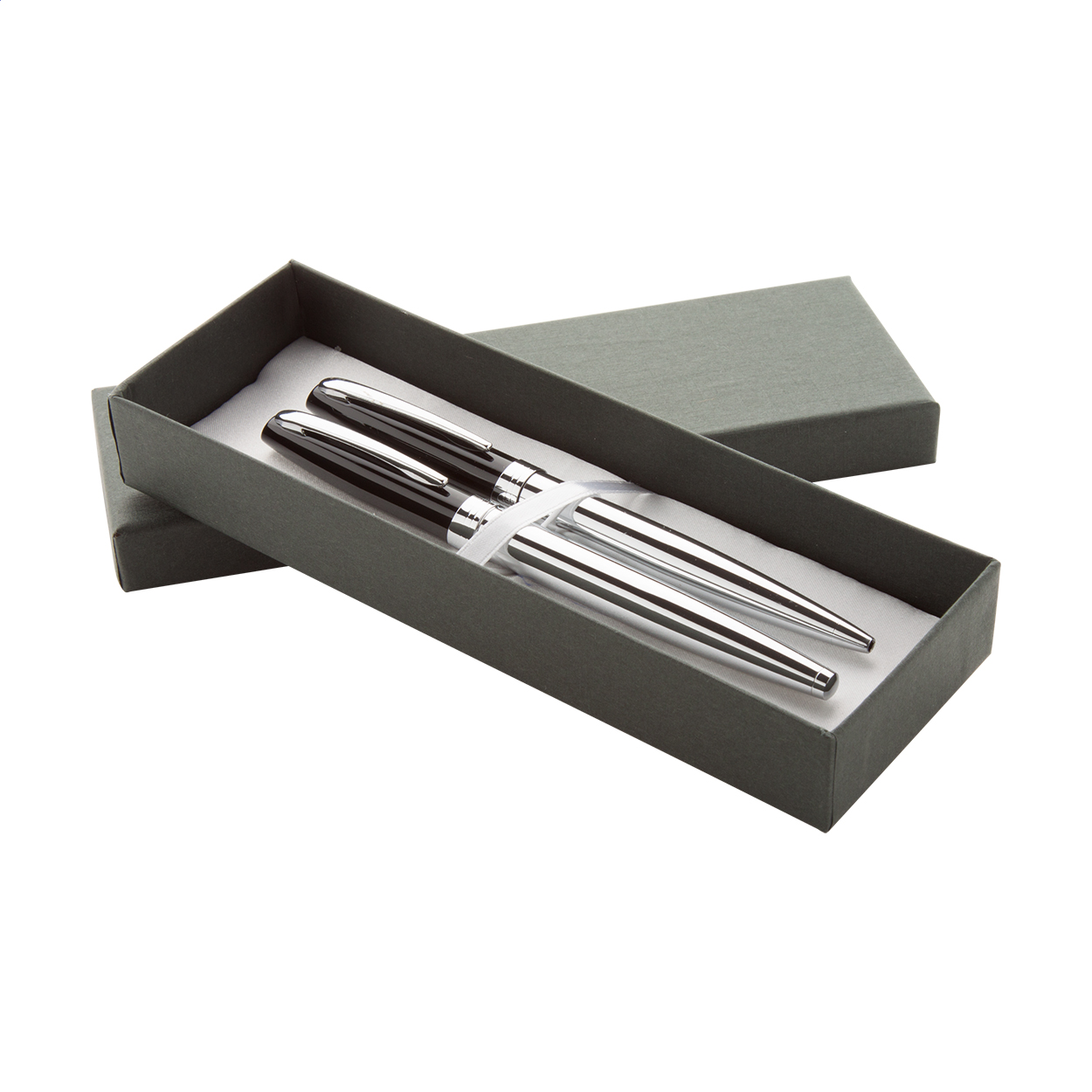 set penne argento nero