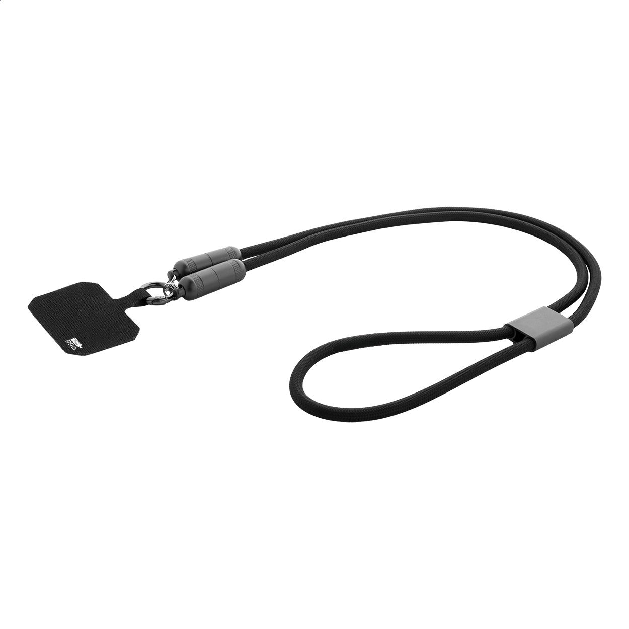 Lanyard in RPET con cavo di ricarica da 60W