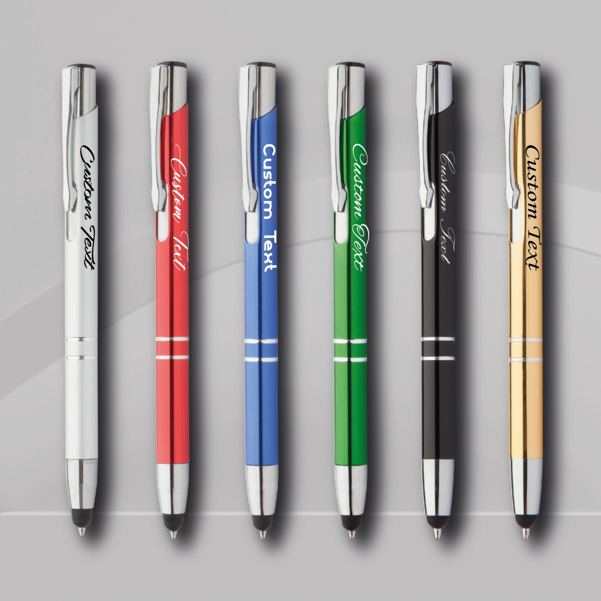 Penna a Sfera Tunnel in Alluminio Colorato Touch Personalizzata