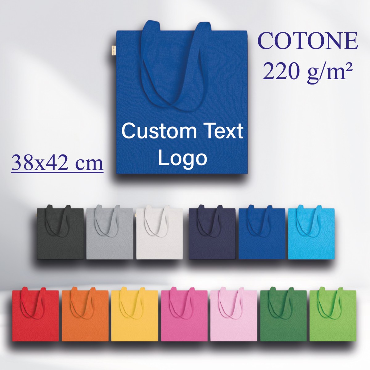 Shopper KATRIN in Cotone Disponibile in Vari Colori 220 g/m² Personalizzata