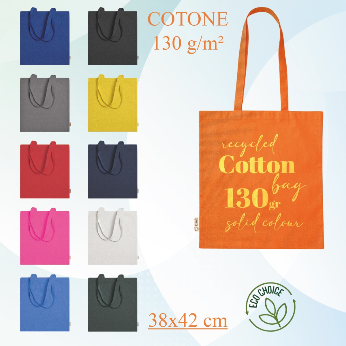 Shopper DOROTEA in Cotone Disponibile in Vari Colori 130 g/m² Personalizzata