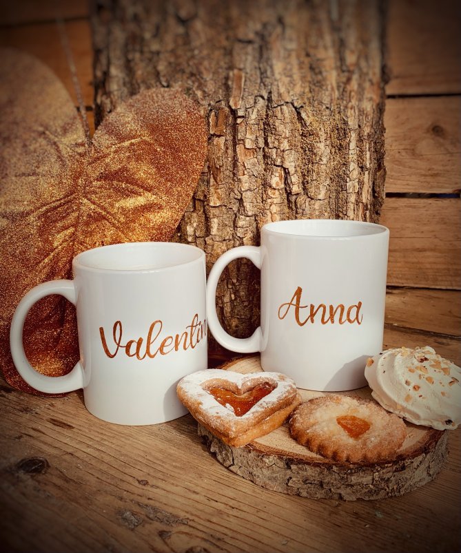 Tazzina da Caffè Ceramica Bianca con Piattino Personalizzata