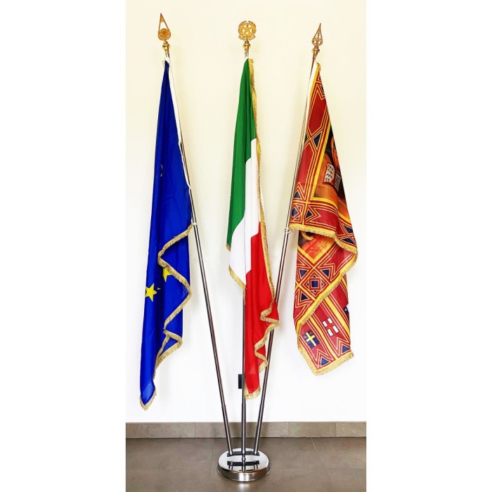 Kit Aste per Bandiere da Interno - 3 Posti