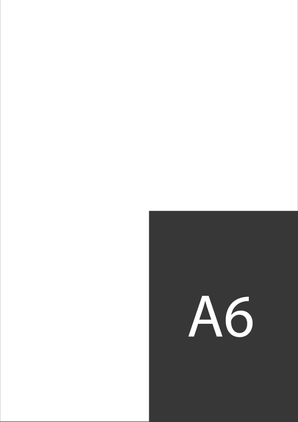 A6 (105 x 148,5 mm) +  &euro; 0,40